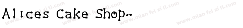 Alices Cake Shop字体转换
